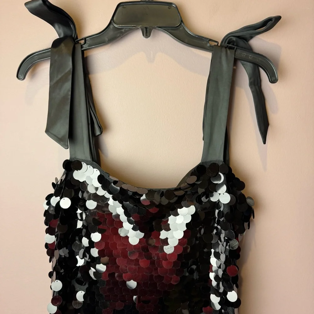 NWT Tuckernuck Jet Black Sequin Roxy Dress - Picture 3 of 9